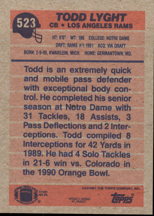 B2566- 1991 Topps Football Cards 501-660 +Inserts -You Pick- 15+ FREE US SHIP - Picture 51 of 343