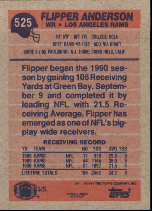 B2566- 1991 Topps Football Cards 501-660 +Inserts -You Pick- 15+ FREE US SHIP - Picture 55 of 343