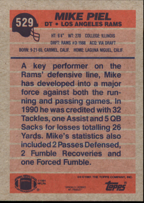 B2566- 1991 Topps Football Cards 501-660 +Inserts -You Pick- 15+ FREE US SHIP - Picture 63 of 343