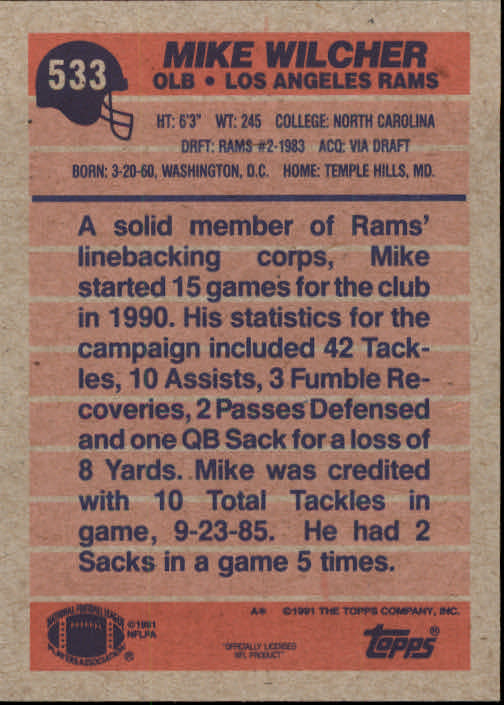 B2566- 1991 Topps Football Cards 501-660 +Inserts -You Pick- 15+ FREE US SHIP - Picture 71 of 343