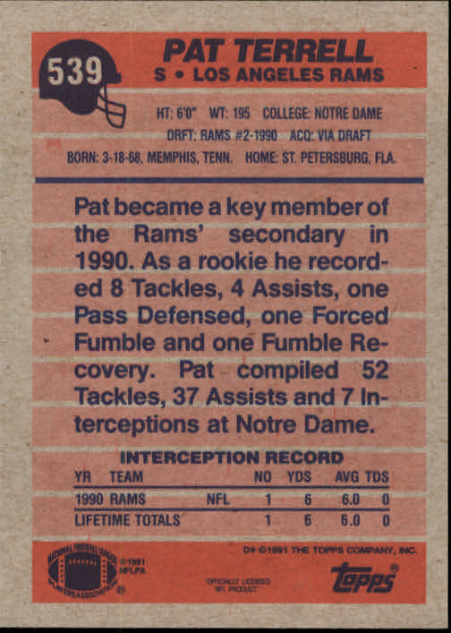 B2566- 1991 Topps Football Cards 501-660 +Inserts -You Pick- 15+ FREE US SHIP - Picture 83 of 343