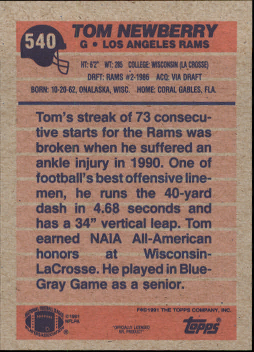 B2566- 1991 Topps Football Cards 501-660 +Inserts -You Pick- 15+ FREE US SHIP - Picture 85 of 343