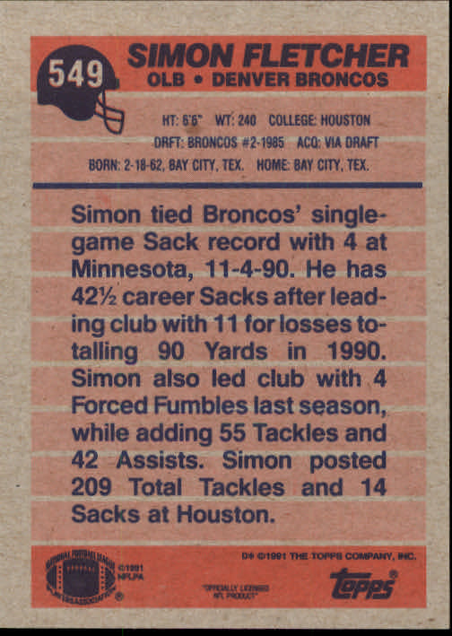 B2566- 1991 Topps Football Cards 501-660 +Inserts -You Pick- 15+ FREE US SHIP - Picture 101 of 343