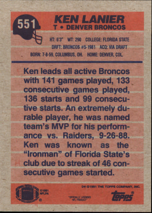 B2566- 1991 Topps Football Cards 501-660 +Inserts -You Pick- 15+ FREE US SHIP - Picture 105 of 343