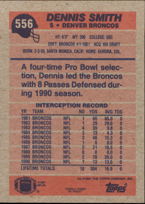 B2566- 1991 Topps Football Cards 501-660 +Inserts -You Pick- 15+ FREE US SHIP - Picture 113 of 343