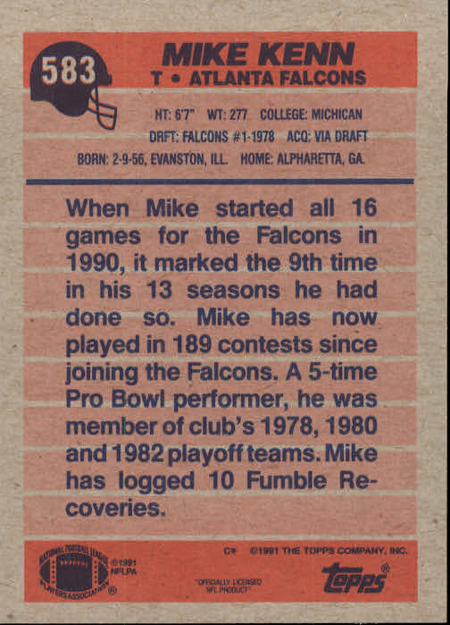 B2566- 1991 Topps Football Cards 501-660 +Inserts -You Pick- 15+ FREE US SHIP - Picture 161 of 343
