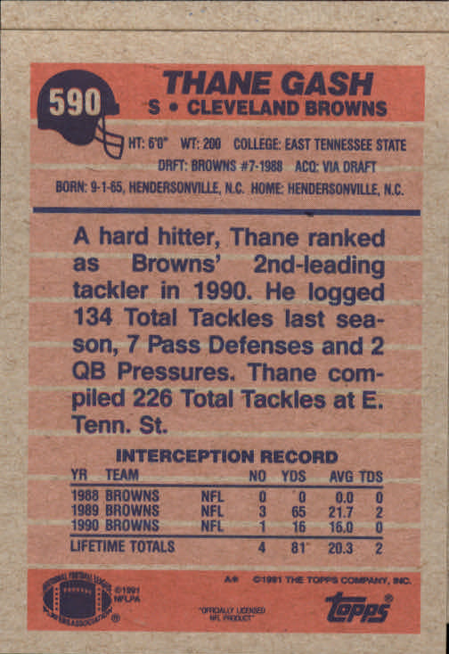 B2566- 1991 Topps Football Cards 501-660 +Inserts -You Pick- 15+ FREE US SHIP - Picture 173 of 343