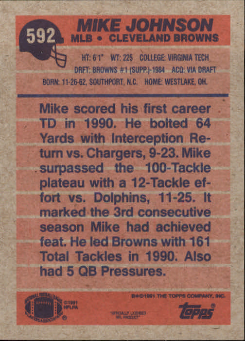 B2566- 1991 Topps Football Cards 501-660 +Inserts -You Pick- 15+ FREE US SHIP - Picture 179 of 343