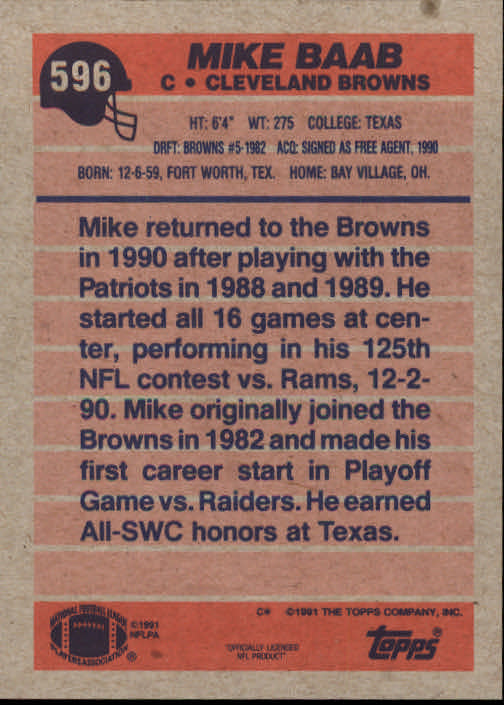 B2566- 1991 Topps Football Cards 501-660 +Inserts -You Pick- 15+ FREE US SHIP - Picture 187 of 343