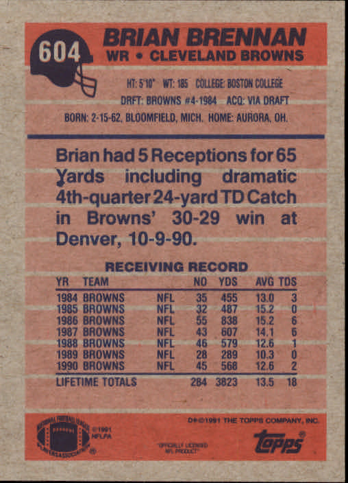B2566- 1991 Topps Football Cards 501-660 +Inserts -You Pick- 15+ FREE US SHIP - Picture 203 of 343