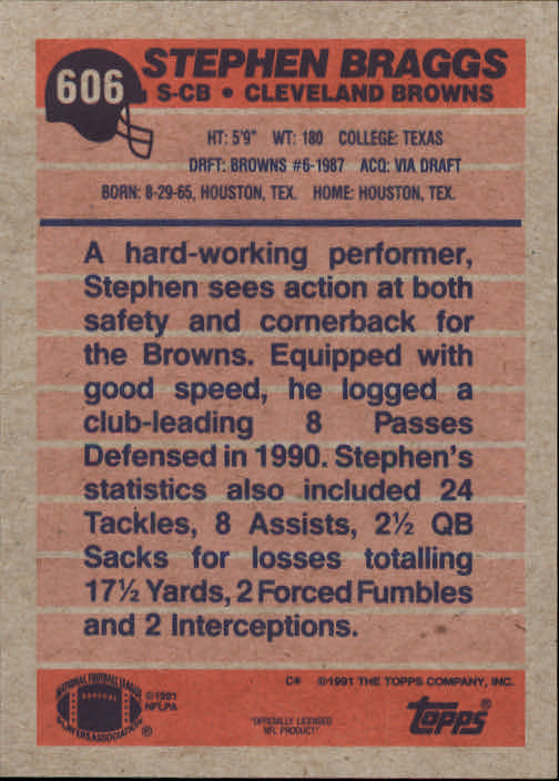 B2566- 1991 Topps Football Cards 501-660 +Inserts -You Pick- 15+ FREE US SHIP - Picture 207 of 343