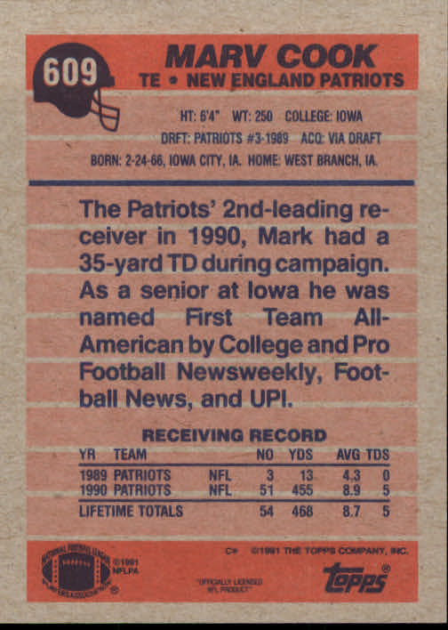 B2566- 1991 Topps Football Cards 501-660 +Inserts -You Pick- 15+ FREE US SHIP - Picture 213 of 343