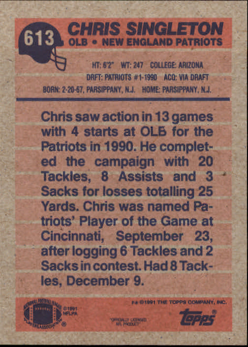 B2566- 1991 Topps Football Cards 501-660 +Inserts -You Pick- 15+ FREE US SHIP - Picture 221 of 343