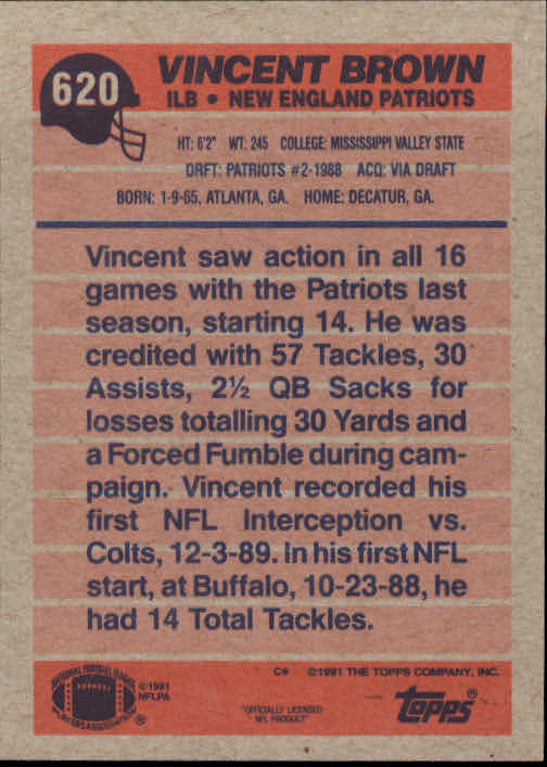 B2566- 1991 Topps Football Cards 501-660 +Inserts -You Pick- 15+ FREE US SHIP - Picture 233 of 343