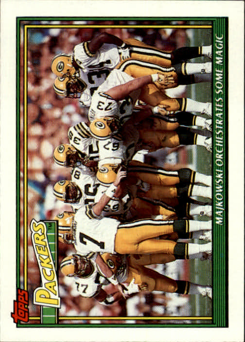 1991 Topps #636 Green Bay Packers/Team: (Don) Majkowski/Orchestrates Some Magic