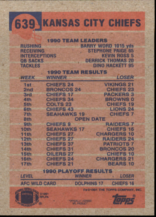 B2566- 1991 Topps Football Cards 501-660 +Inserts -You Pick- 15+ FREE US SHIP - Picture 267 of 343