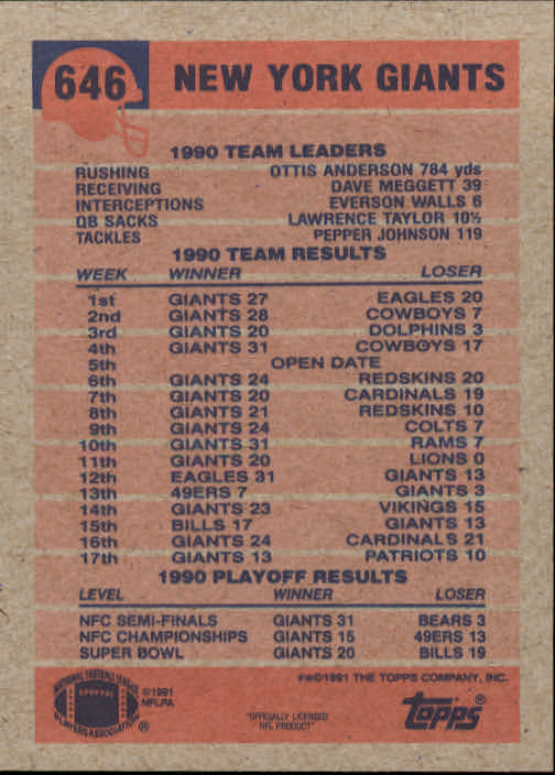 B2566- 1991 Topps Football Cards 501-660 +Inserts -You Pick- 15+ FREE US SHIP - Picture 281 of 343