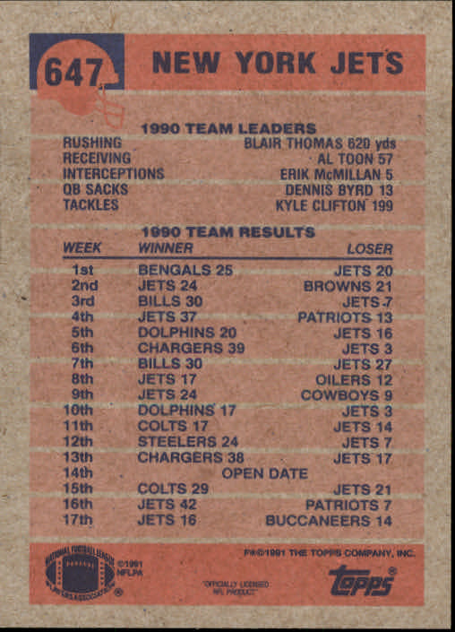 B2566- 1991 Topps Football Cards 501-660 +Inserts -You Pick- 15+ FREE US SHIP - Picture 283 of 343