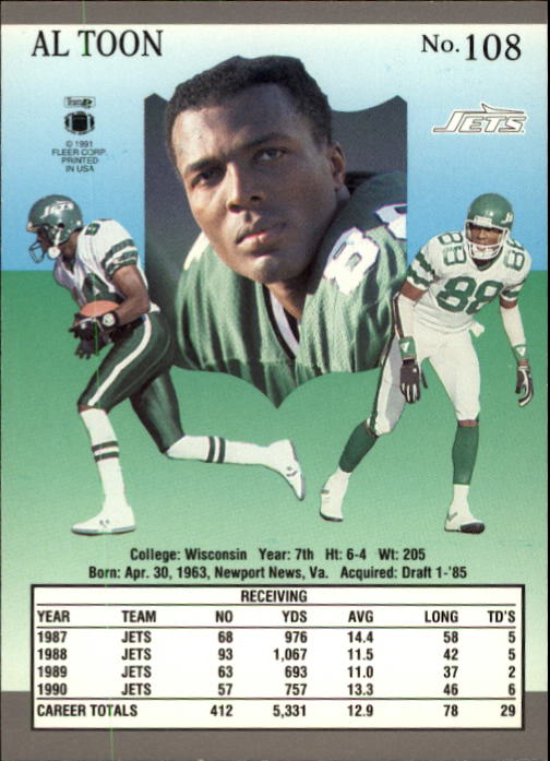 B3038- 1991 Ultra Football Card #s 1-200 +Rookies -You Pick- 15+ FREE US SHIP - Picture 211 of 391