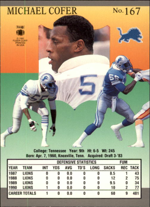 B3038- 1991 Ultra Football Card #s 1-200 +Rookies -You Pick- 15+ FREE US SHIP - Picture 325 of 391