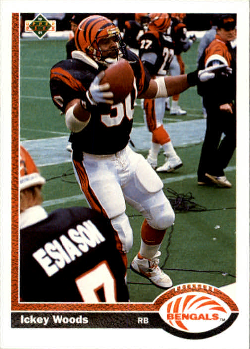 Ickey Woods - Cincinnati Bengals (NFL Football Card) 1990 Fleer