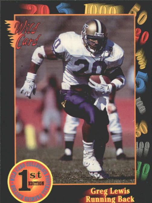 1991 Wild Card Draft #68 Greg Lewis