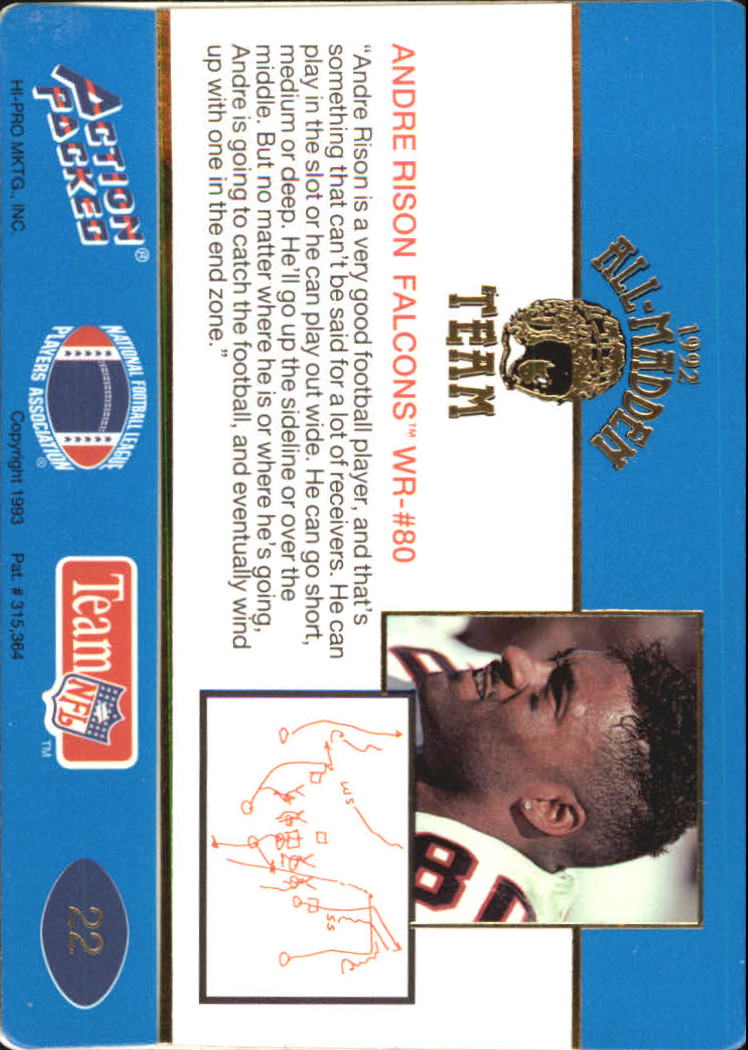 1992 Action Packed All-Madden #22 Andre Rison back image