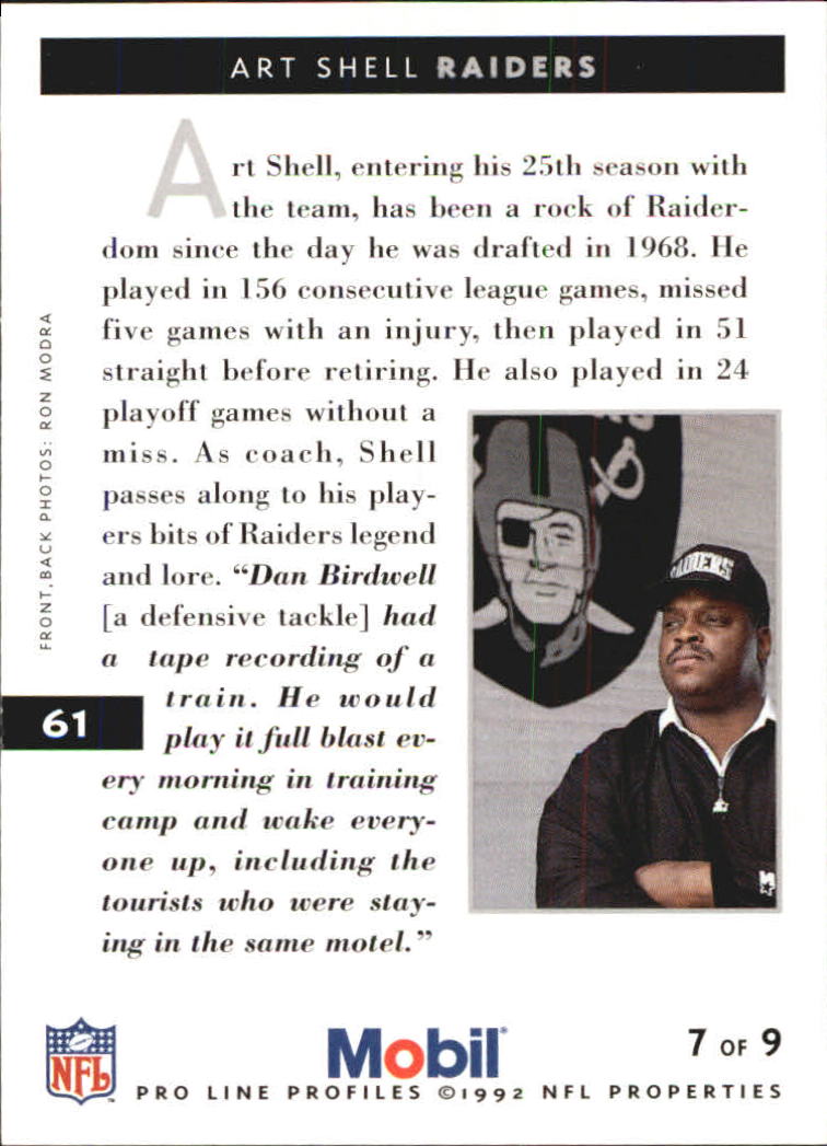 1992 Pro Line Mobil Football Cards - Picture 123 of 145