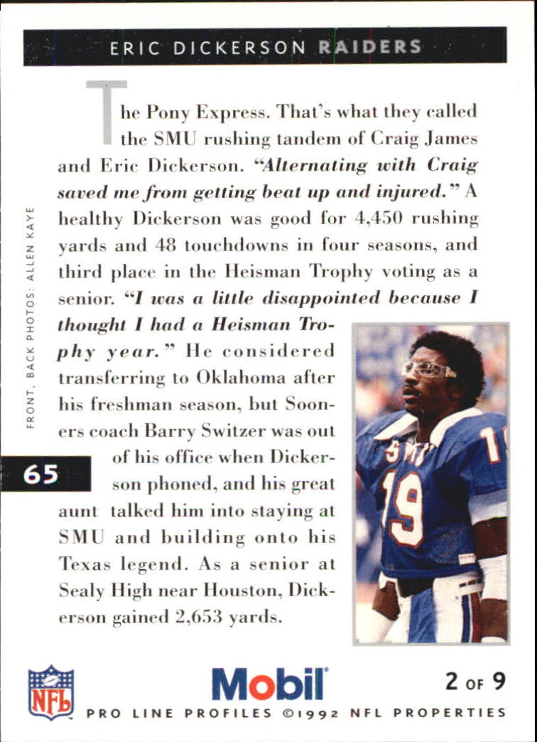 1992 Pro Line Mobil Football Cards - Picture 131 of 145
