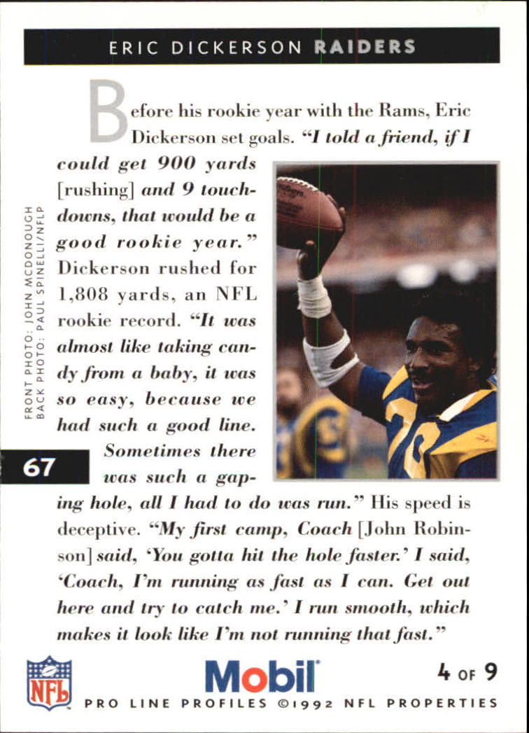 1992 Pro Line Mobil Football Cards - Picture 135 of 145