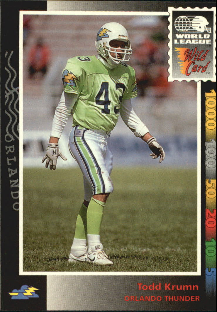 : 1992 Wild Card WLAF Football #4 Dee Thomas Montreal