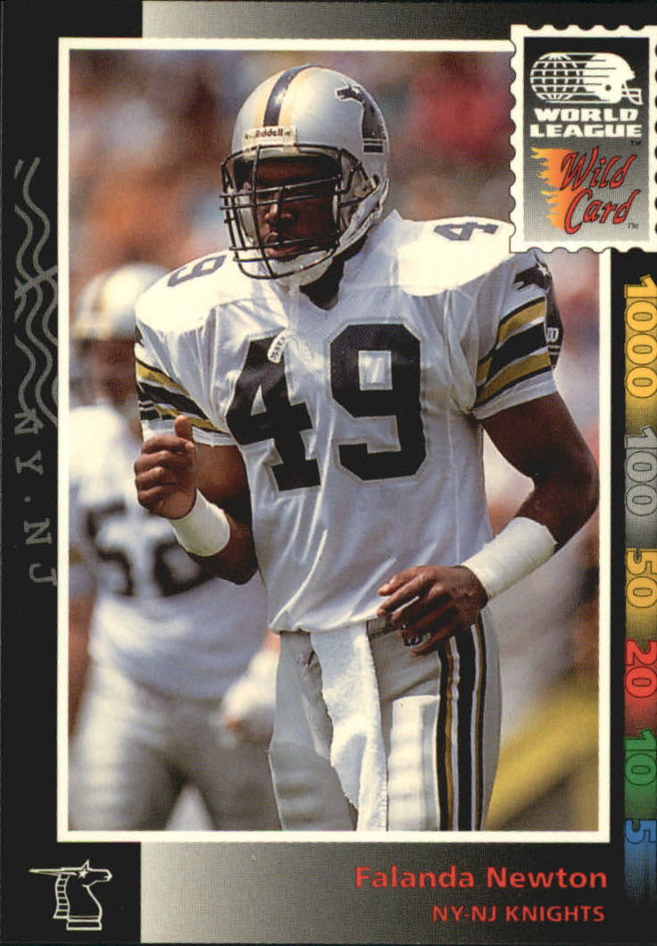 Reggie Slack - NY NJ Knights (WLAF Football Card) 1992 Wild Card