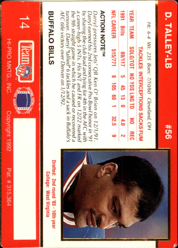 A0627- 1992 Action Packed Football Card #s 1-200 -You Pick- 15+ FREE US SHIP - Picture 29 of 391