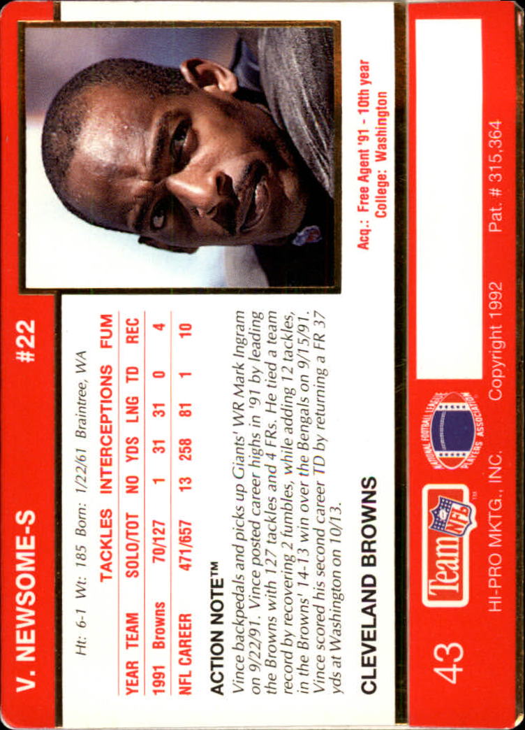 A0627- 1992 Action Packed Football Card #s 1-200 -You Pick- 15+ FREE US SHIP - Picture 87 of 391