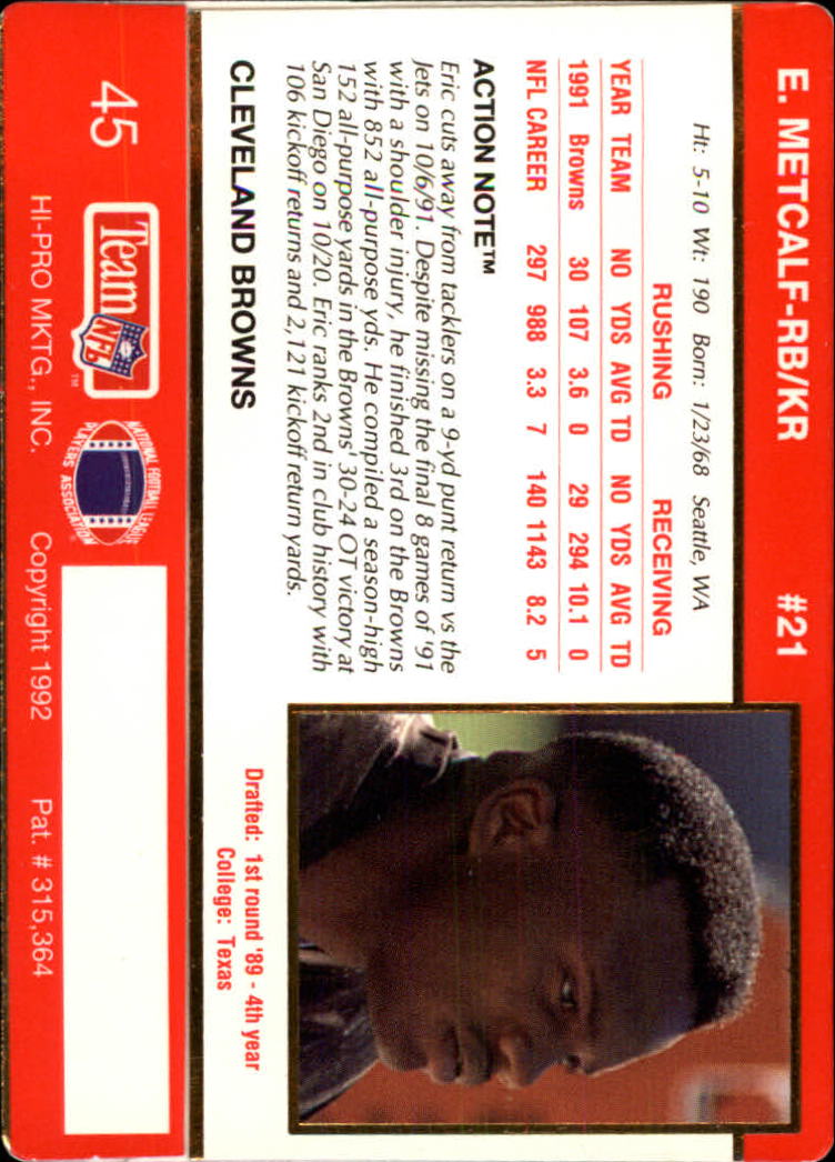 A0627- 1992 Action Packed Football Card #s 1-200 -You Pick- 15+ FREE US SHIP - Picture 91 of 391