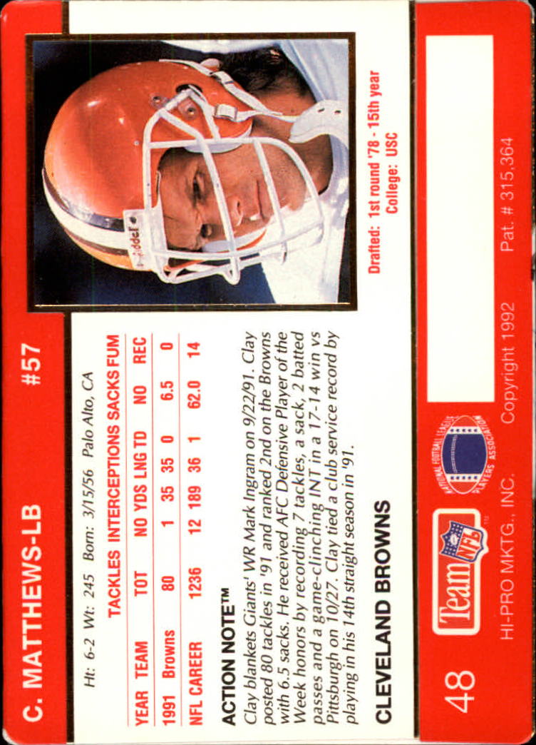 A0627- 1992 Action Packed Football Card #s 1-200 -You Pick- 15+ FREE US SHIP - Picture 97 of 391