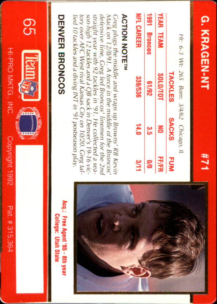 A0627- 1992 Action Packed Football Card #s 1-200 -You Pick- 15+ FREE US SHIP - Picture 127 of 391