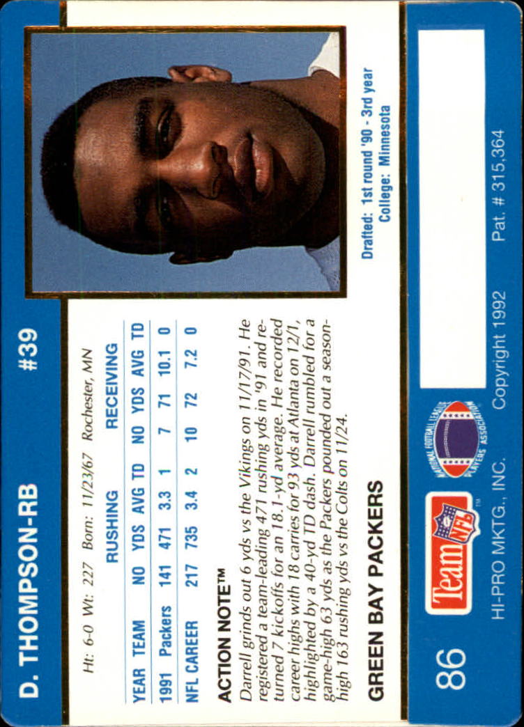 A0627- 1992 Action Packed Football Card #s 1-200 -You Pick- 15+ FREE US SHIP - Picture 169 of 391