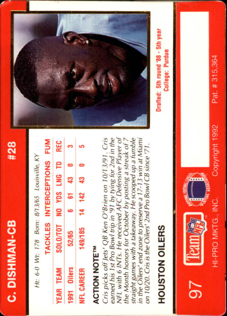 A0627- 1992 Action Packed Football Card #s 1-200 -You Pick- 15+ FREE US SHIP - Picture 191 of 391