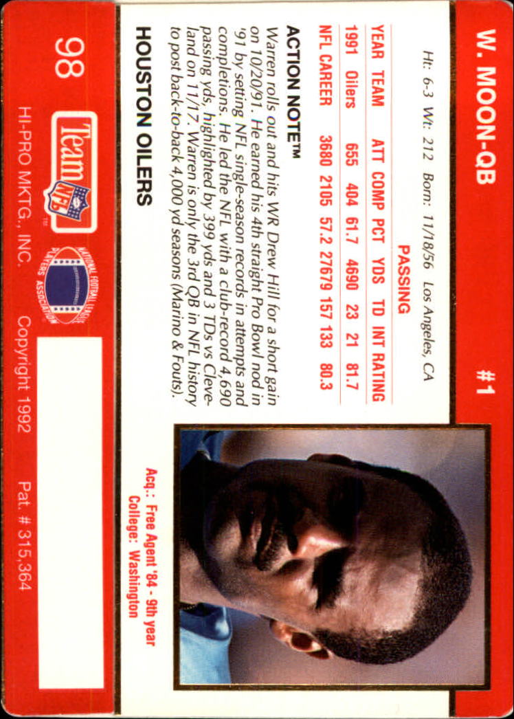 A0627- 1992 Action Packed Football Card #s 1-200 -You Pick- 15+ FREE US SHIP - Picture 193 of 391