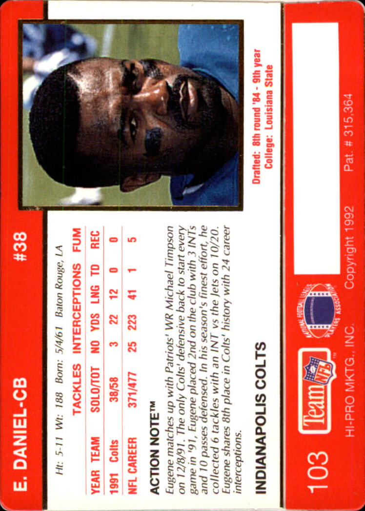 A0627- 1992 Action Packed Football Card #s 1-200 -You Pick- 15+ FREE US SHIP - Picture 203 of 391