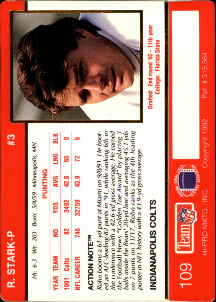A0627- 1992 Action Packed Football Card #s 1-200 -You Pick- 15+ FREE US SHIP - Picture 215 of 391