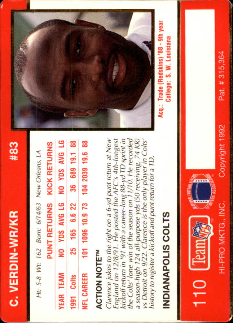 A0627- 1992 Action Packed Football Card #s 1-200 -You Pick- 15+ FREE US SHIP - Picture 217 of 391