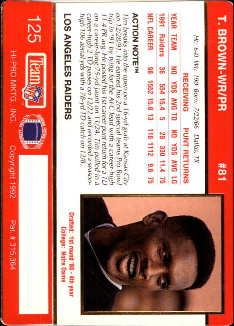 A0627- 1992 Action Packed Football Card #s 1-200 -You Pick- 15+ FREE US SHIP - Picture 247 of 391