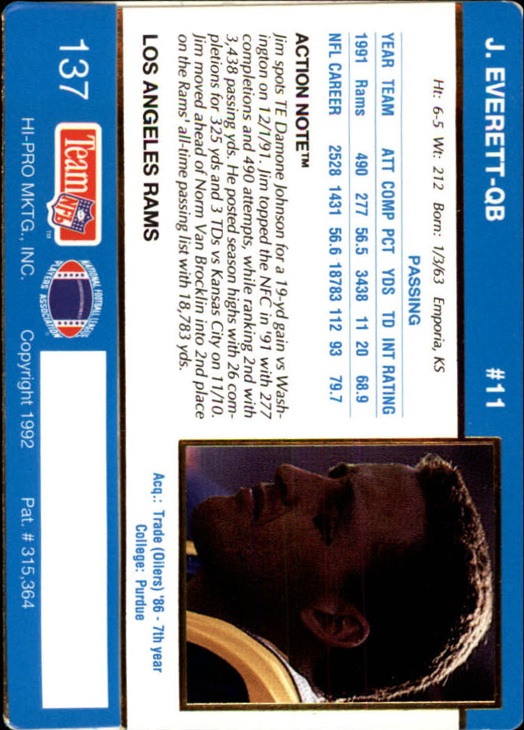 A0627- 1992 Action Packed Football Card #s 1-200 -You Pick- 15+ FREE US SHIP - Picture 269 of 391