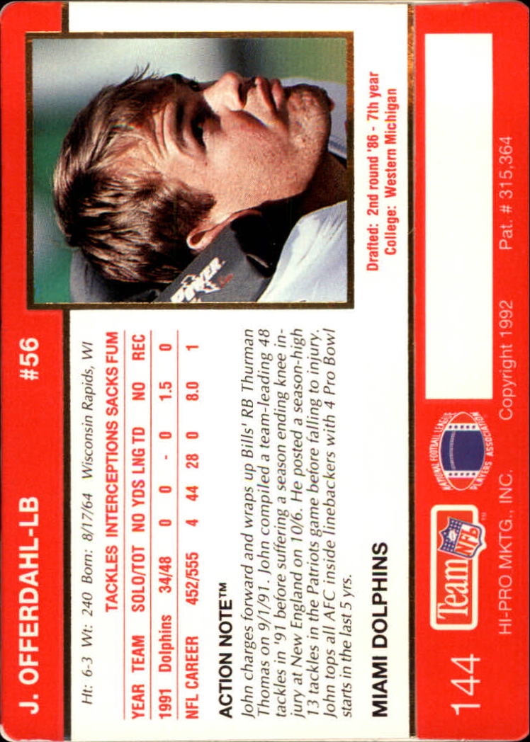 A0627- 1992 Action Packed Football Card #s 1-200 -You Pick- 15+ FREE US SHIP - Picture 279 of 391