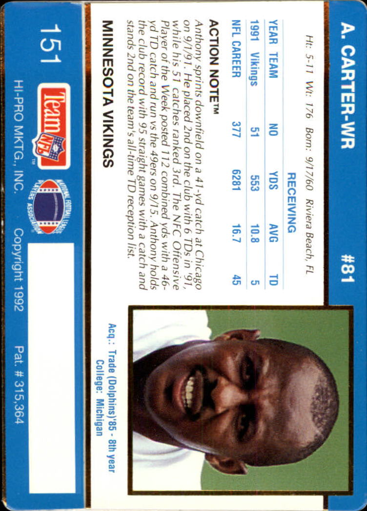 A0627- 1992 Action Packed Football Card #s 1-200 -You Pick- 15+ FREE US SHIP - Picture 293 of 391