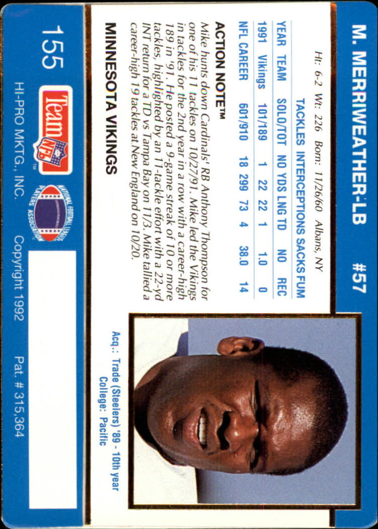 A0627- 1992 Action Packed Football Card #s 1-200 -You Pick- 15+ FREE US SHIP - Picture 301 of 391