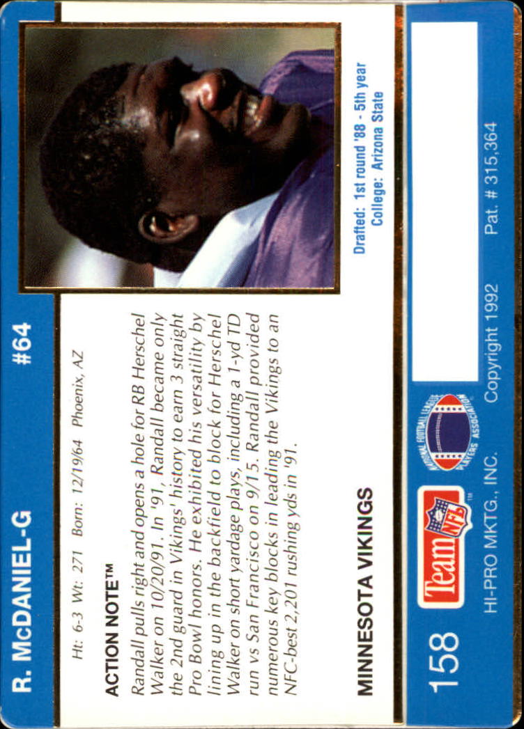 A0627- 1992 Action Packed Football Card #s 1-200 -You Pick- 15+ FREE US SHIP - Picture 307 of 391