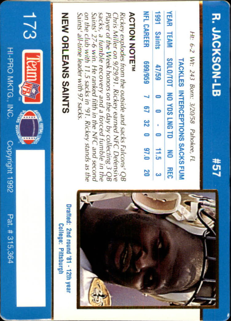 A0627- 1992 Action Packed Football Card #s 1-200 -You Pick- 15+ FREE US SHIP - Picture 337 of 391
